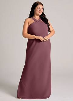 Azazie Doretta Bridesmaid Dresses Sangria Mermaid Pleated Chiffon Dress image10