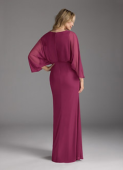 Azazie Ysabella Mother of the Bride Dresses Mulberry Mermaid Pleated Mesh Dress image5