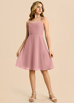 Azazie Shale Klä av A-Line i Chiffong Rosett image4