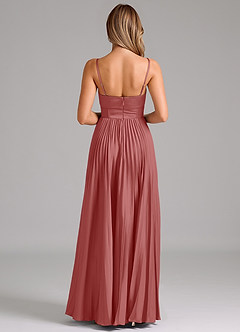 Azazie Akiko Bridesmaid Dresses Antique Rose A-Line Sweetheart Neckline Stretch Satin Dress image2
