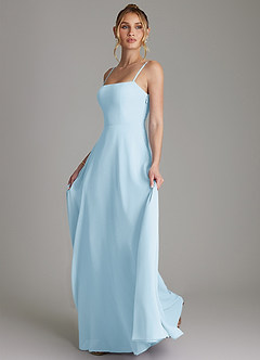 Azazie Elita Bridesmaid Dresses Sky Blue A-Line Pleated Chiffon Dress image6