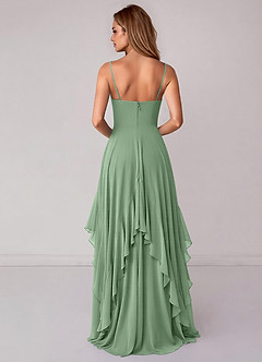 Azazie Zaina Bridesmaid Dresses Matcha A-Line Chiffon Dress image6