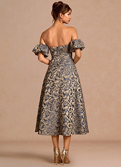 Belisse Marina Dorada Vestido midi image2