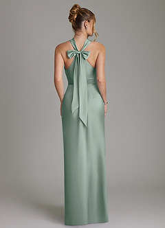 Azazie June Robes à essayer chez vous Robe Fourreau en Satin extensible Agave image6