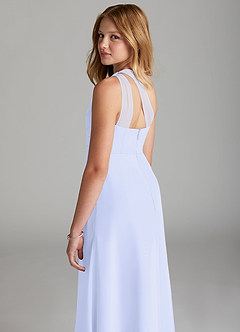 Azazie Maive Junior Lavender A-Line Pleated Chiffon Dress image6
