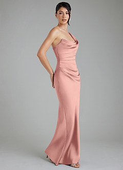 Azazie Sabrina Bridesmaid Dresses Rosette Mermaid Corset Stretch Satin Dress image8