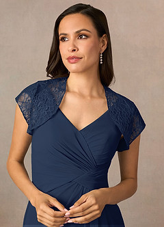 front Azazie Lucinda Lace Wrap