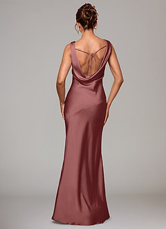 Azazie Rylina Bridesmaid Dresses Amethyst Mermaid Stretch Satin Dress image5