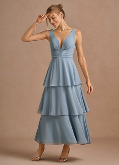 Melisande Powder Pink Midi Dress image1