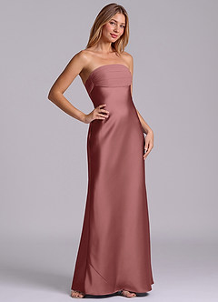 Azazie Ailanie Brudtärnklänningar Klä av Tubklänning i Stretch Satin Axelbandslös Ametist image5