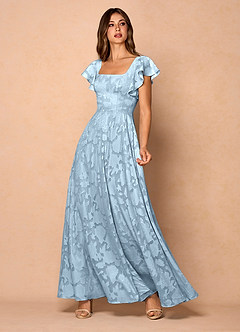 Anna Sky Blue Ruffled Maxi Dress image5