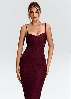Sorra Dark Plum Midi Dress image4