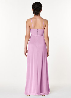 Azazie Luxy Junior Candy Pink Pleated Mesh Dress image2