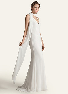 Azazie Chal de novia de gasa extralargo