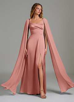 Azazie Niveah Bridesmaid Dresses Rosette A-Line Strapless Stretch Satin Convertible Dress image5
