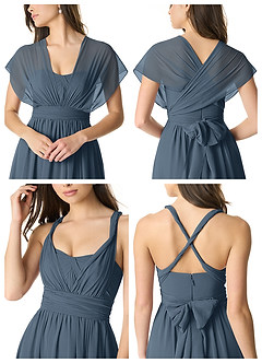 Azazie Olani Bridesmaid Dresses Neptune A-Line Off the Shoulder Chiffon Convertible Dress image6