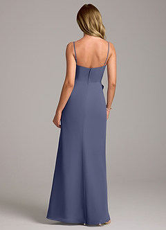 Azazie Tahlia Bridesmaid Dresses Stormy A-Line with Belt Chiffon Dress image7