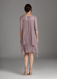 Azazie Flo Mother of the Bride Dresses Dusk A-Line Lace Chiffon Dress image12