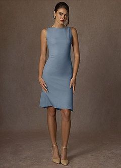 front Kennedy Stoffig Blauw Set van gestructureerd stretchjack en kostuum