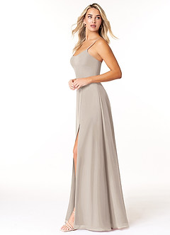 Azazie Moira Bridesmaid Dresses Frost A-Line Scoop Chiffon Dress image2