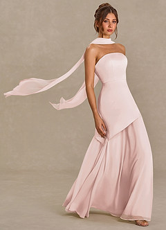 Robe Longue Rose Poudré Alma