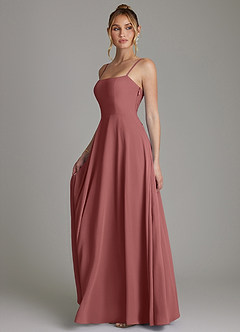 Azazie Elita Bridesmaid Dresses Amethyst A-Line Pleated Chiffon Dress image5