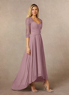 Azazie Anne Mother of the Bride Dresses Dusty Rose Sheath Sweetheart Sequins Lace Dress image5