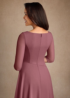 Azazie Durant Mother of the Bride Dresses Desert Rose A-Line Pleated Chiffon Dress image5