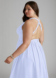 Azazie Ashia Final Sale Lavender A-Line Pleated Chiffon Dress image8