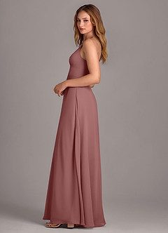 Azazie Amina Brautjungfernkleider A-Linie Chiffon Kleid Wüstenrose image4