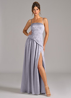Azazie Adeline Bridesmaid Dresses Pebble Floral Jacquard A-Line Strapless Floral Jacquard Dress image5