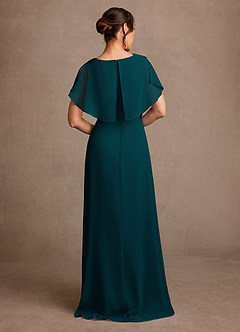 Azazie Frieda Mother of the Bride Dresses Pine A-Line Applique Chiffon Dress image3