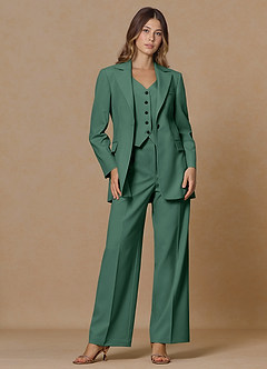 front Rowan Eukalyptus Hochwertiger zweiteiliger Performance-Anzug aus hochwertigem Gewebe