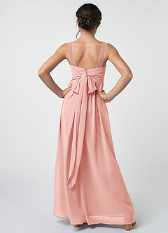 Azazie Kora Junior Rosette A-Line Pleated Chiffon Dress image2