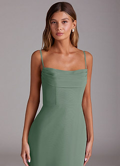 Azazie Saige Bridesmaid Dresses Silver Sage A-Line Off the Shoulder Chiffon Convertible Dress image2