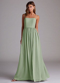 Azazie Calianna Bridesmaid Dresses Dusty Sage A-Line Off the Shoulder Chiffon Convertible Dress image4