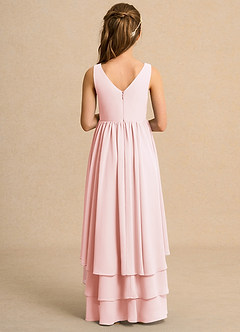 Azazie Kitten Girl Jurken voor bloemenmeisjes A-Lijn Jurk van Chiffon Blozend Roze image2