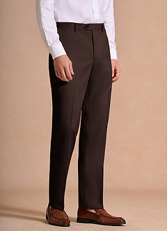 front James Ganache Structured Stretch Dress Pants