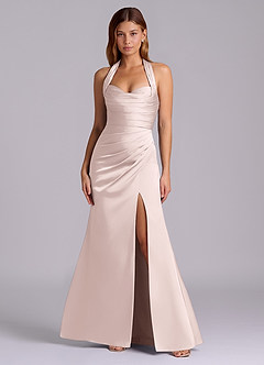 Azazie Destiny Suknie dla druhen Syrena Dekolt w kształcie serca Satyna elastyczna Do ziemi Sukienka image4