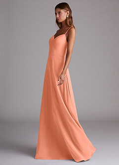 Azazie Marley Bridesmaid Dresses Sunset A-Line Off the Shoulder Chiffon Convertible Dress image6