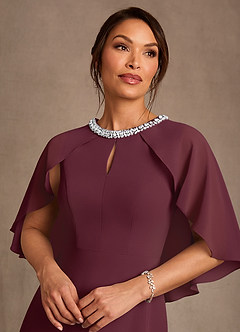 Azazie Winnifred Brudens mor kjoler A-Line Perlebesat Chiffon Gulv-længde Kjole image4