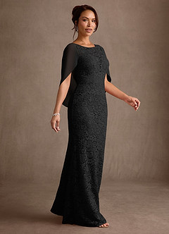 Azazie Karyn Mother of the Bride Dresses Black Mermaid Lace Dress image3