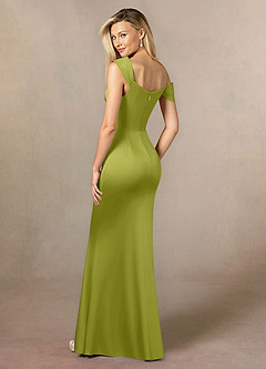 Azazie Laramie Mère de la mariée Robes Robe Sirène en Satin extensible Plissée Citronnelle image3