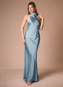 Maxi jurk Shome Poederblauw image4