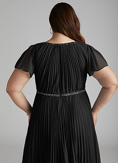 Azazie Kara Modest Bridesmaid Dresses A-Line Pleated Chiffon Floor-Length Dress image14