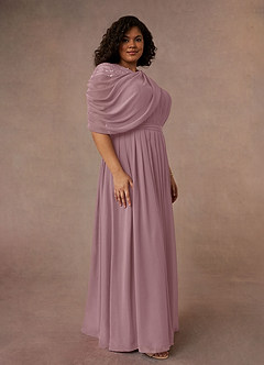 Azazie Olena Mother of the Bride Dresses Dusty Rose A-Line Sequins Chiffon Dress image8