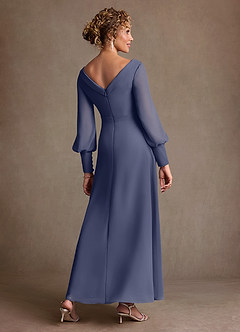 Azazie Paterson Klänningar till brudens mor Klä A-Line i Chiffong Plisserad Stormig image2