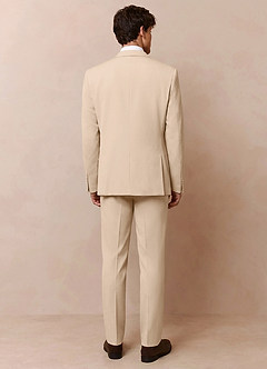 front Owen Tan Lightweight Tailored Suit Jacket