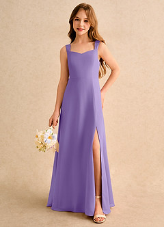 Azazie Makani Girls Formal Flower Girl Dresses Tahiti A-Line Sweetheart Neckline Chiffon Dress image5