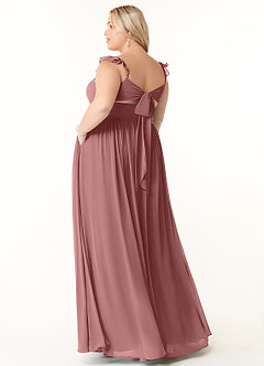 Azazie Metz Bridesmaid Dresses Desert Rose A-Line Sweetheart Ruched Chiffon Dress image10